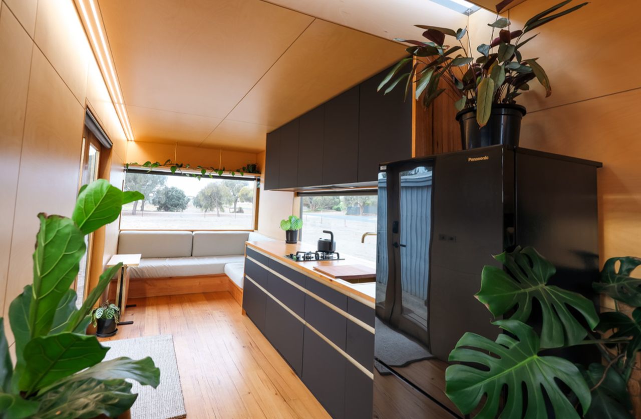 Interior of Two-Trailer Tiny House- 1
