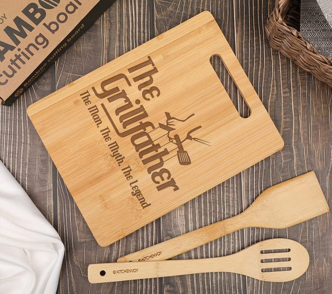 KITCHENVOY Dad Cutting Board the Grillfather
