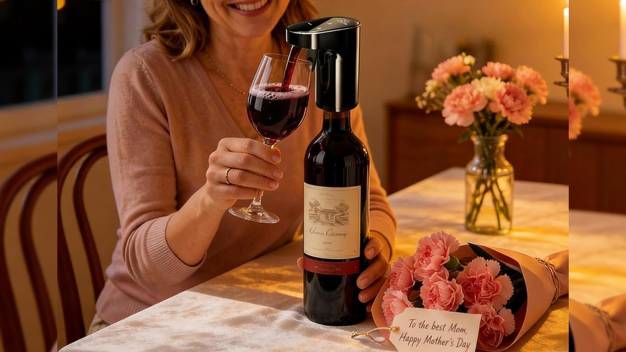 Last-Minute Mother’s Day Gifts - 5-in-1 Electric Wine Decanter and Dispenser