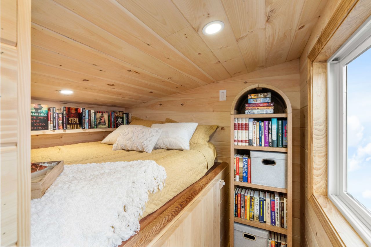 Library tiny house on wheels by BTH