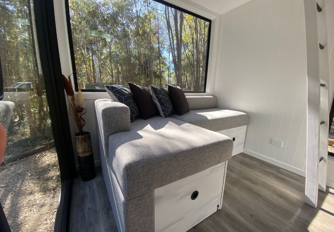 Living Area of Avanti Plus Tiny House