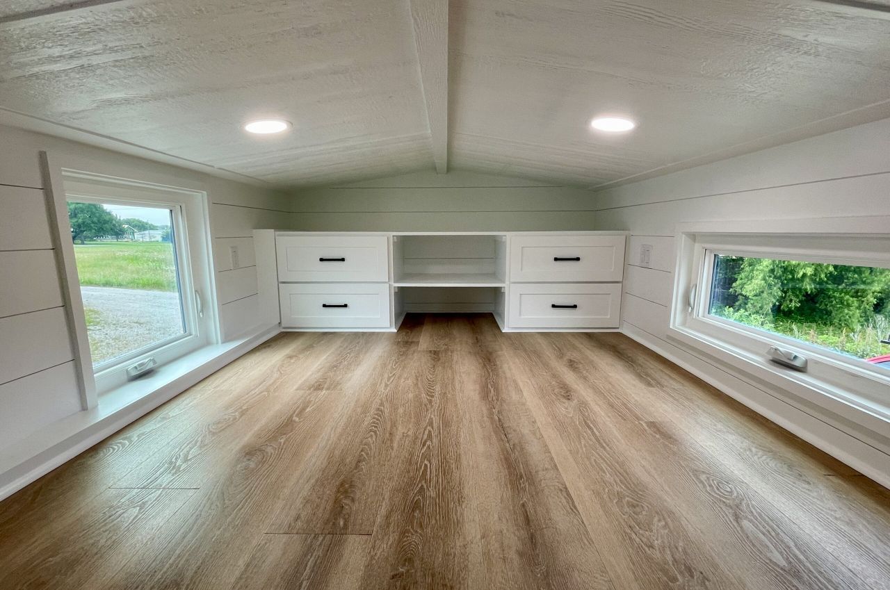 Loft Bedroom of Sadie's Suite Tiny House