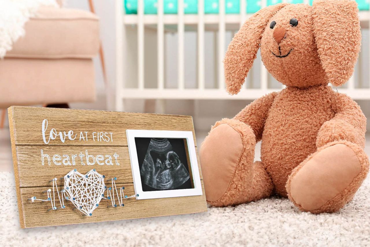 Love At First Heartbeat Sonogram Picture Frame