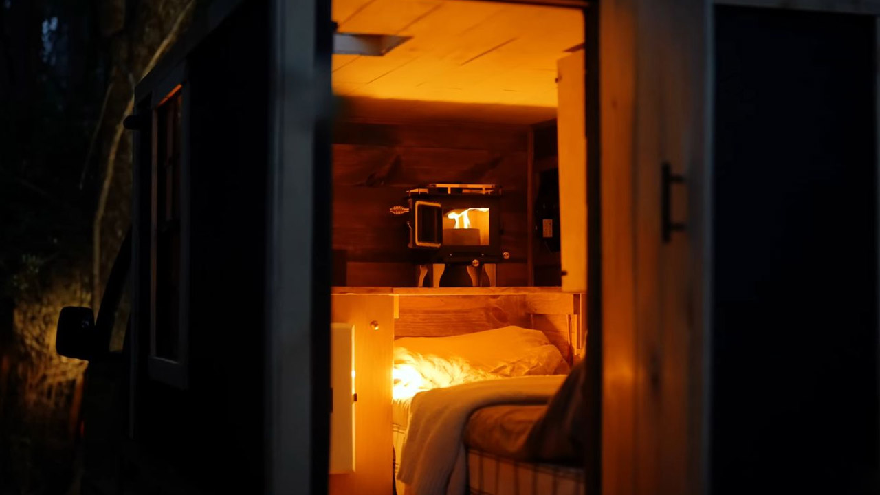 Mini Truck Camper - Fireplace
