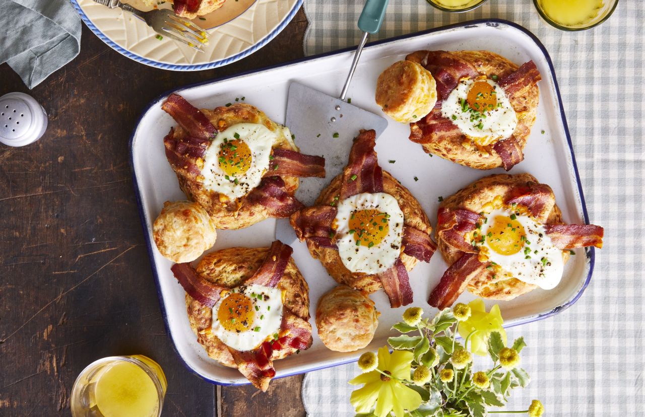 Mother's Day Breakfast Recipes - Egg in a Hole Buttermilk Biscuits