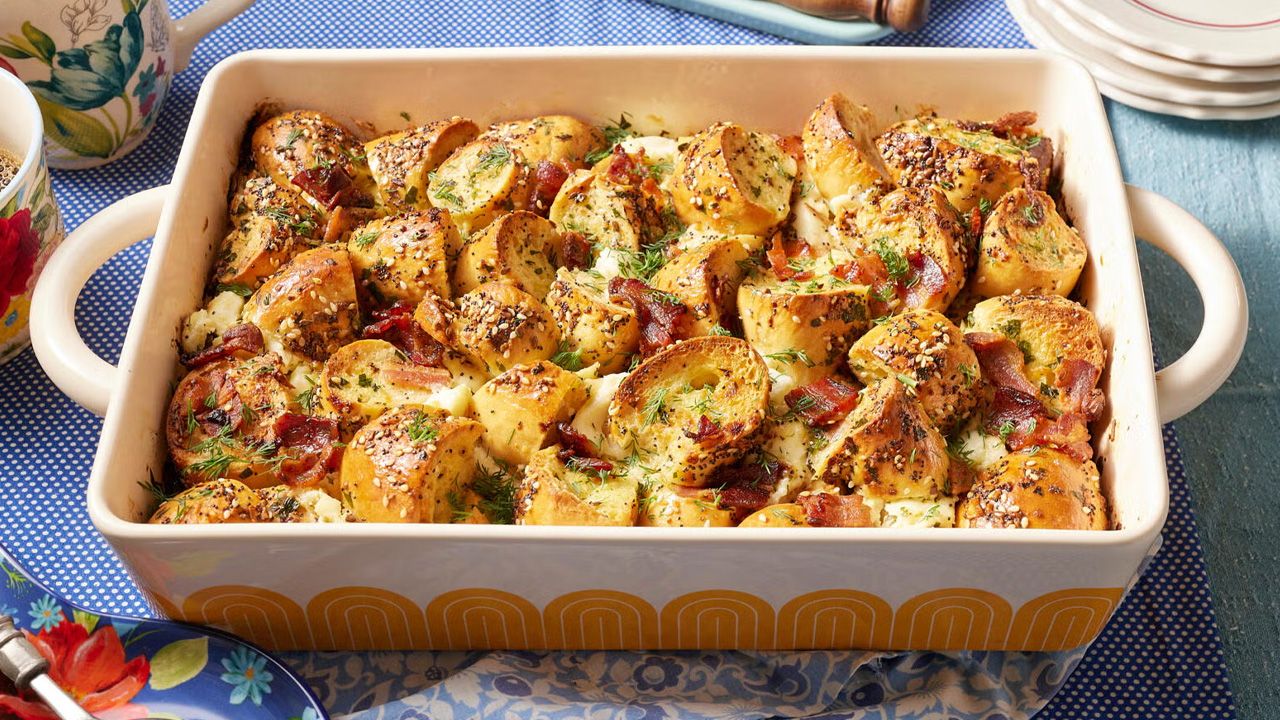 Mother’s Day Breakfast Recipes - Everything Bagel Casserole