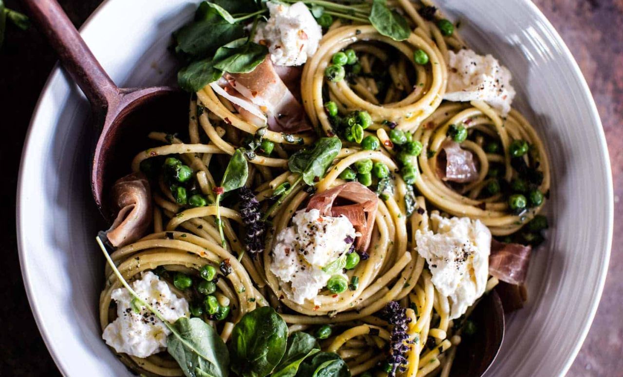 Mother’s Day Dinner Mains - Spring Pea Burrata Pasta