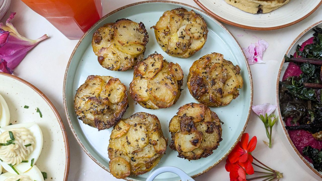 Mother’s Day brunch menu recipe - stacked potatoes