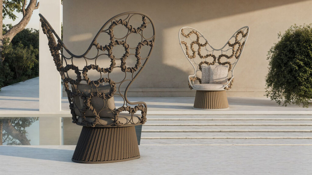 Opus Armchair Features a High-Back That Looks Like Butterfly Wings