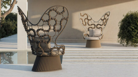 Opus Armchair Features a High-Back That Looks Like Butterfly Wings