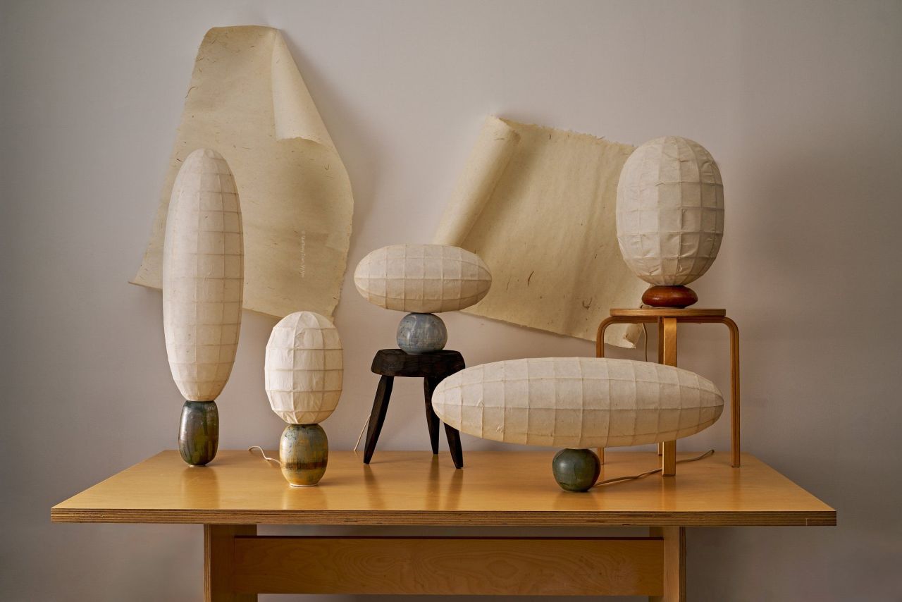 Paper Lamp by Steffany Trần - uses Dó paper - a historic specialty paper handmade in Việt Nam