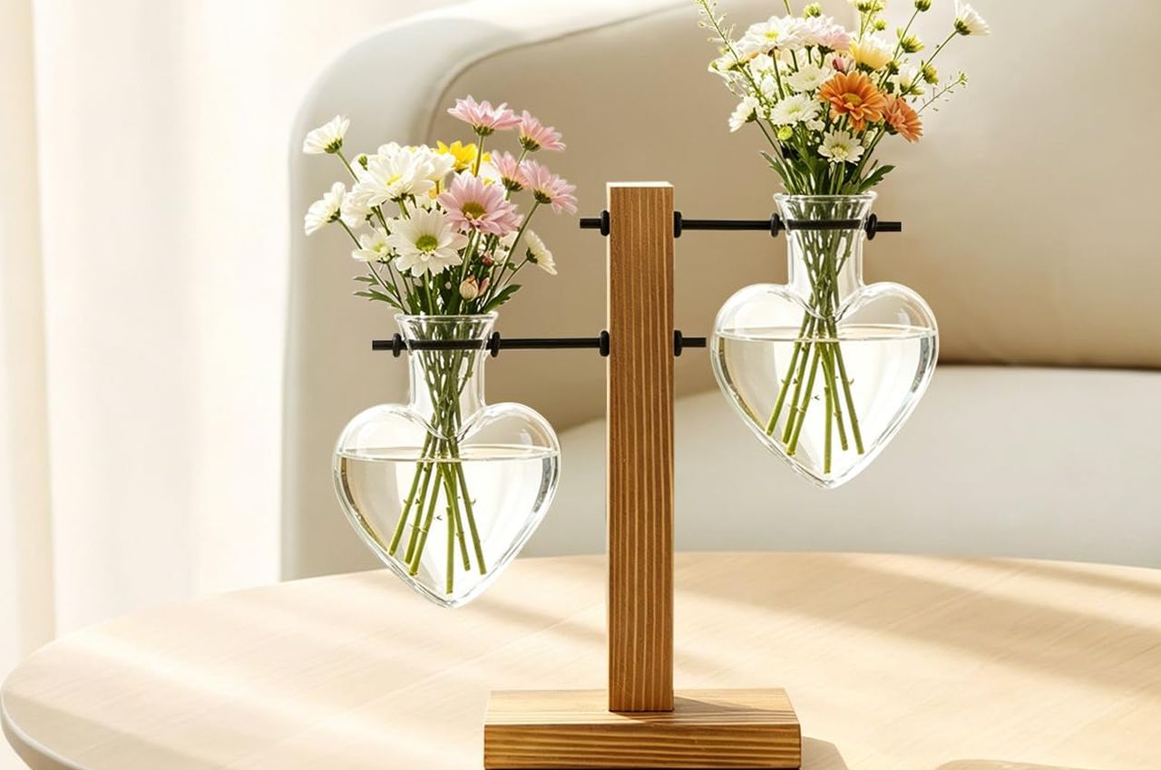 Plant Terrarium Wooden Stand