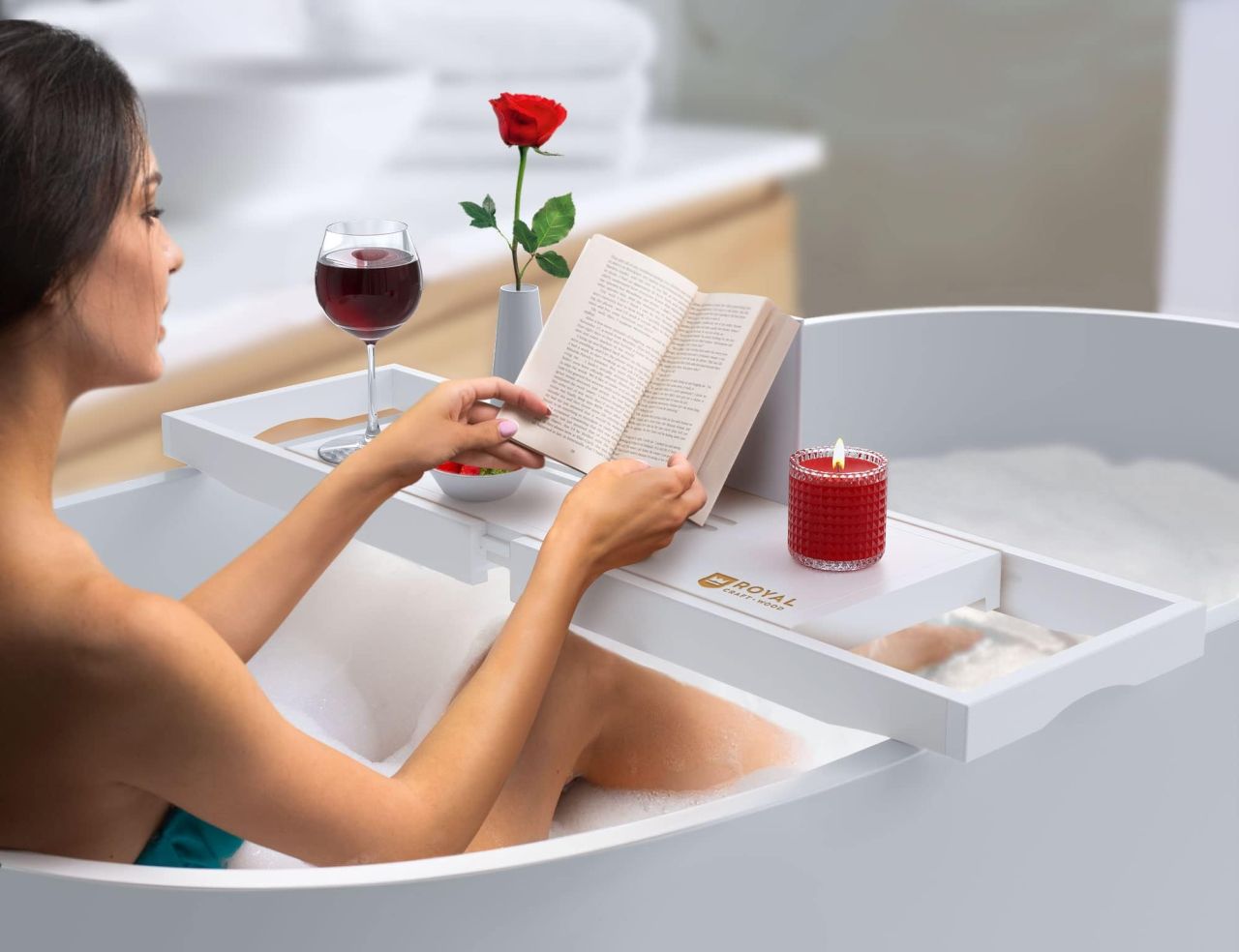 ROYAL CRAFT WOOD Premium Bathtub Tray