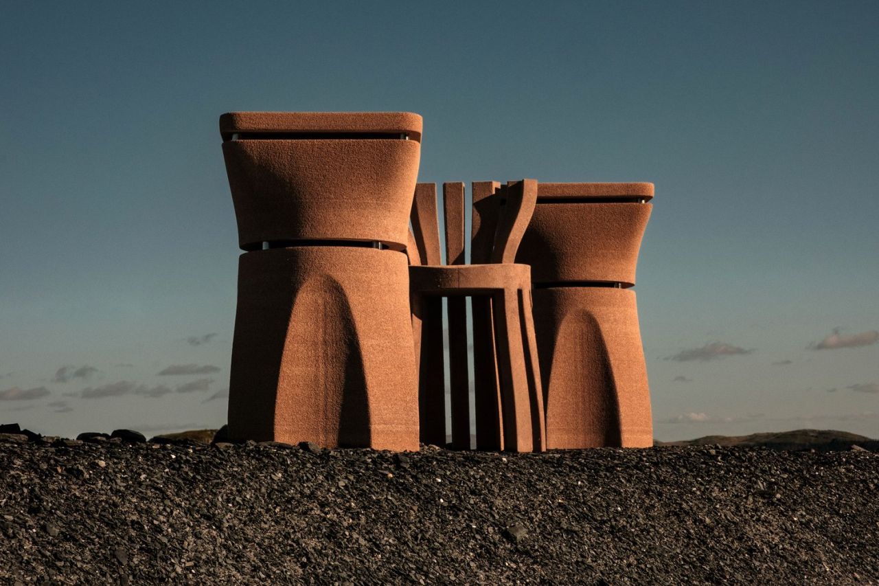 Roc H Biel Dust Order Sculptural Furniture Collection Made from Upcycled Beech Wood Dust