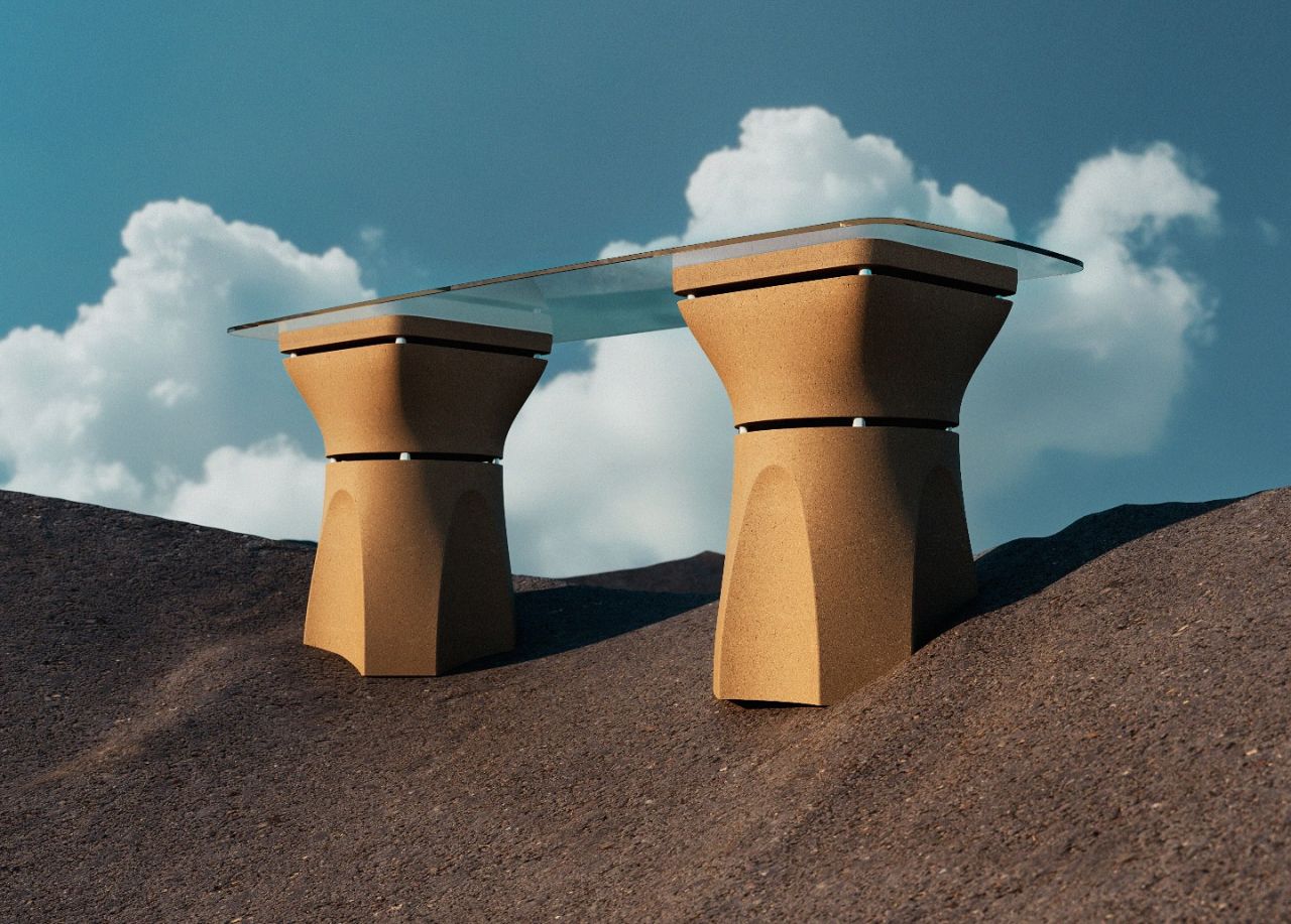 Roc H Biel Dust Order Sculptural Furniture Collection Made from Upcycled Beech Wood Dust