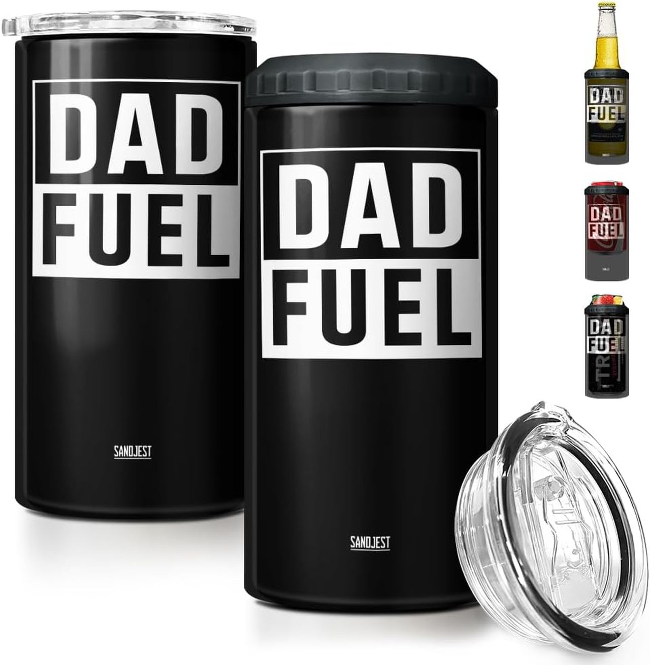 SANDJEST 4-in-1 Dad Tumbler Gifts for Dad
