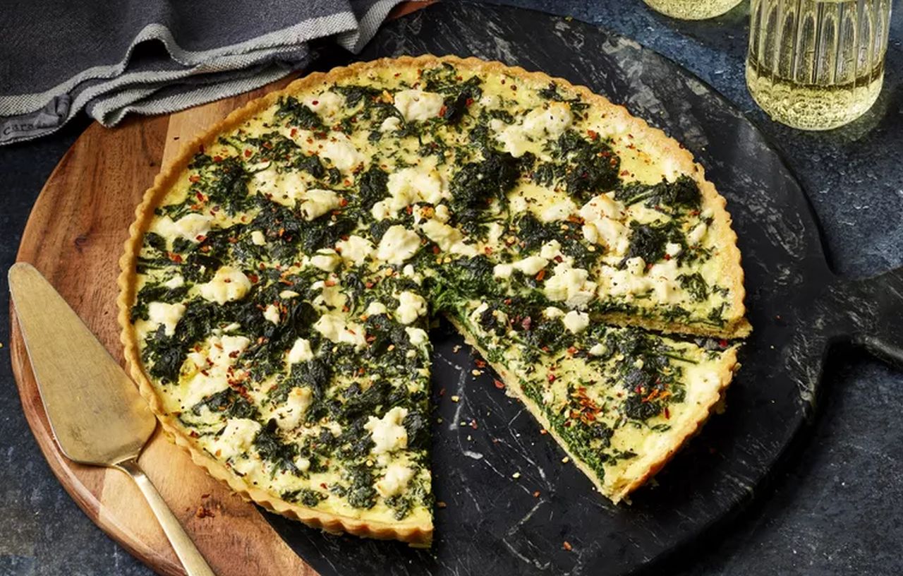Spinach and Goat Cheese Quiche