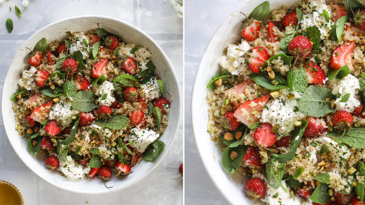 Strawberry-Burrata-Quinoa-Salad-with-Pistachios