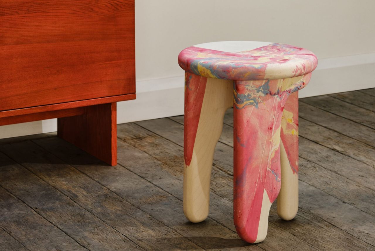 Sycamore Wood Tables With Marbled Finishes