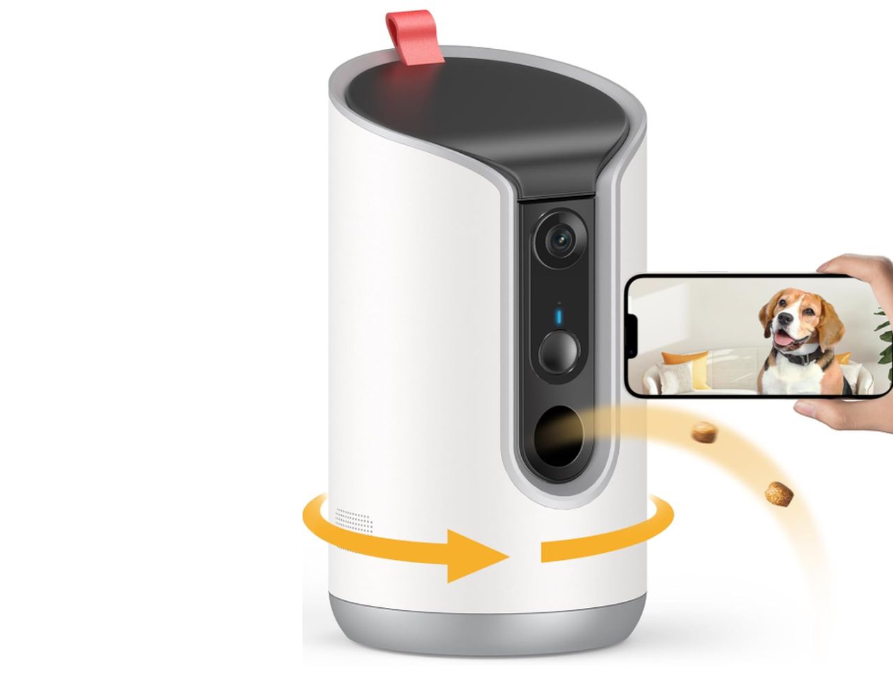 TKENPRO 2K Pet Camera with Treat Dispenser