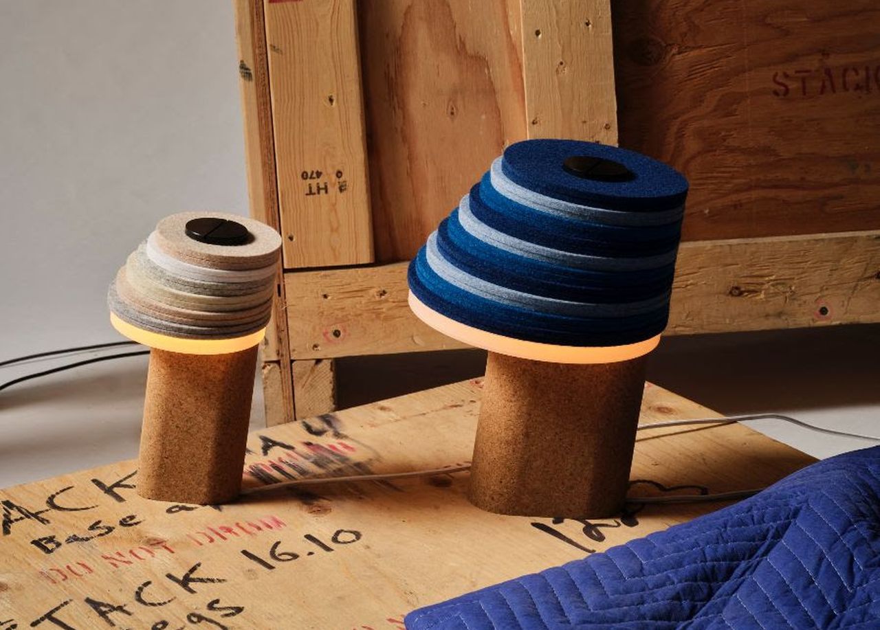 Tilt + Shift Cork and Felt Lighting Collection by Rockwell Group for Stackabl