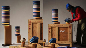 Tilt + Shift Cork and Felt Lighting Collection by Rockwell Group for Stackabl