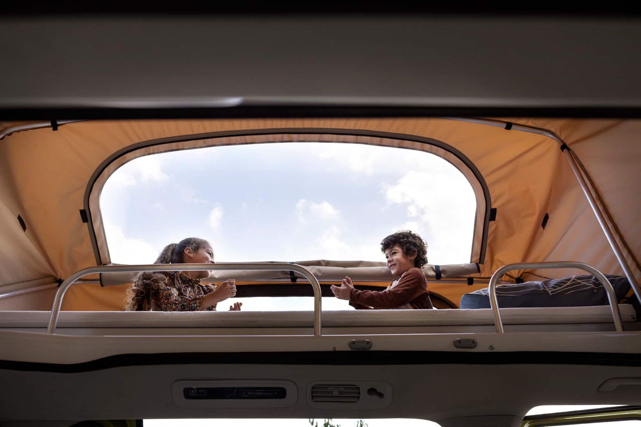 Tonke Volkswagen ID. Buzz Trail Camper Van With Pop-Up Sleeper Roof Design