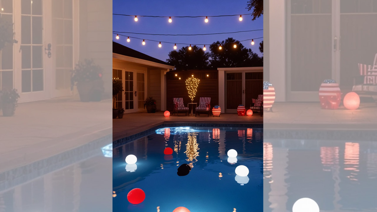 4th of July Pool Lanterns for Evening Ambiance