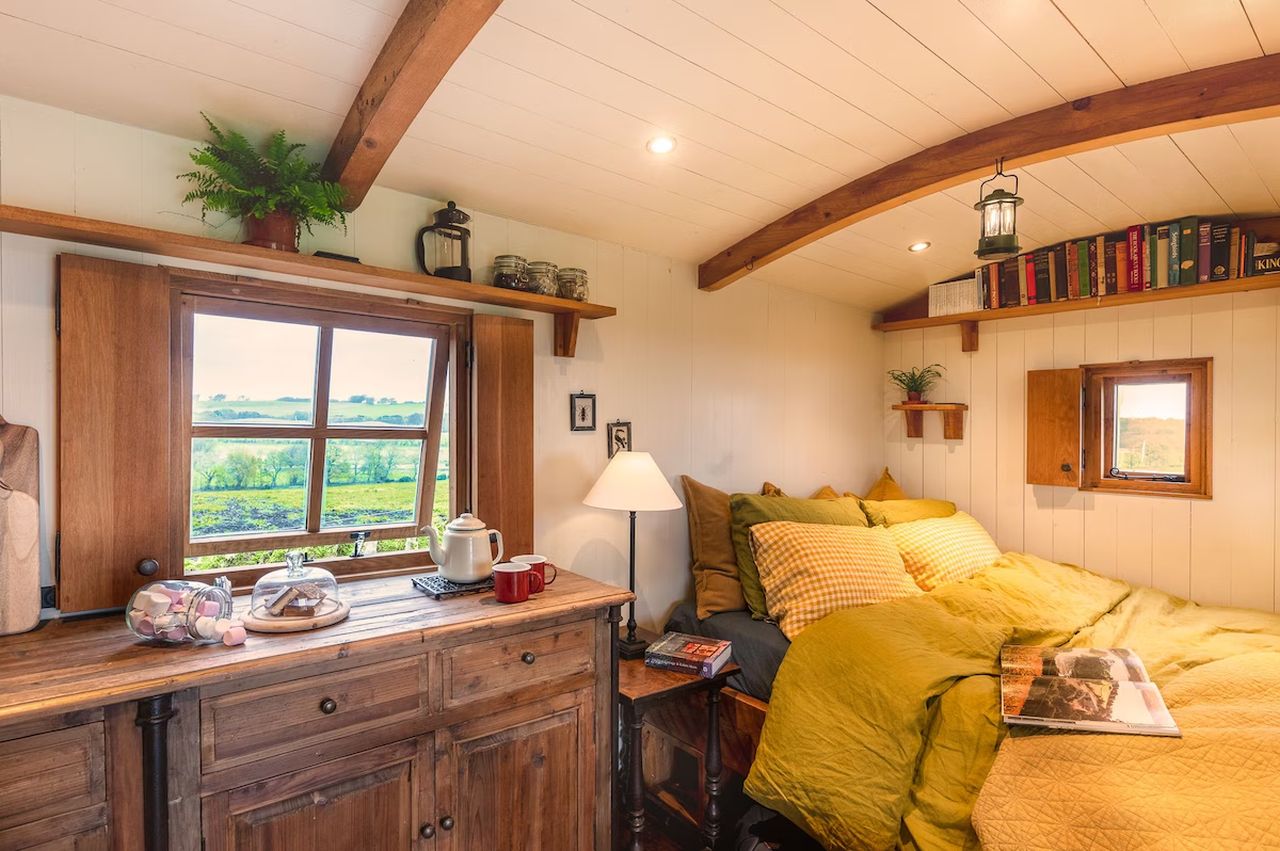 Bedroom of Shearers Quarters Cabin in Belsay, United Kingdom