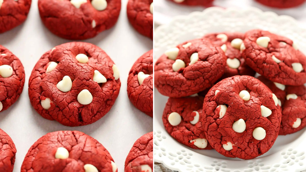 Red Velvet Cake Mix Cookies