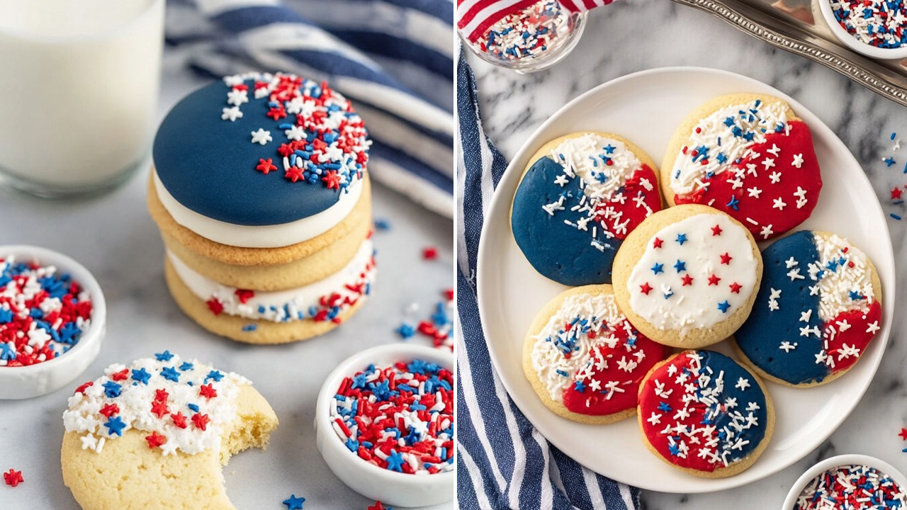 4th of July Cake Mix Cookies