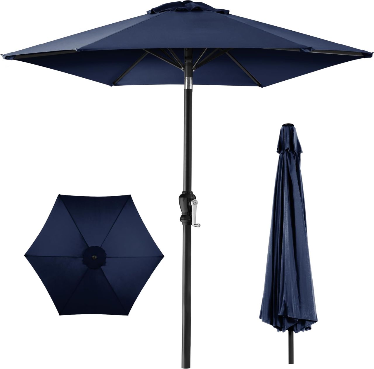 Best Choice Products Outdoor Steel Polyester Market Patio Umbrella