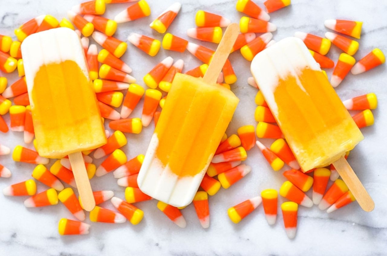 Candy Corn Popsicles