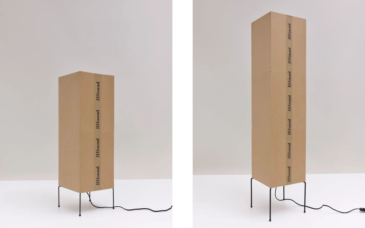 Cardboard Lamps by Gyuhan Lee for JJJJound
