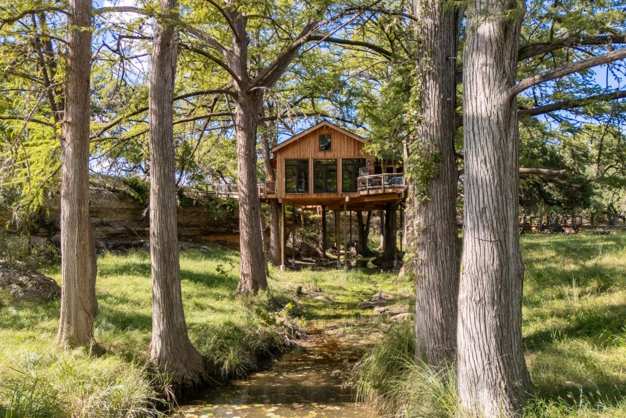 Cypress Mansion Biggest Built Yet by Nelson Treehouse in Texas Hill Country