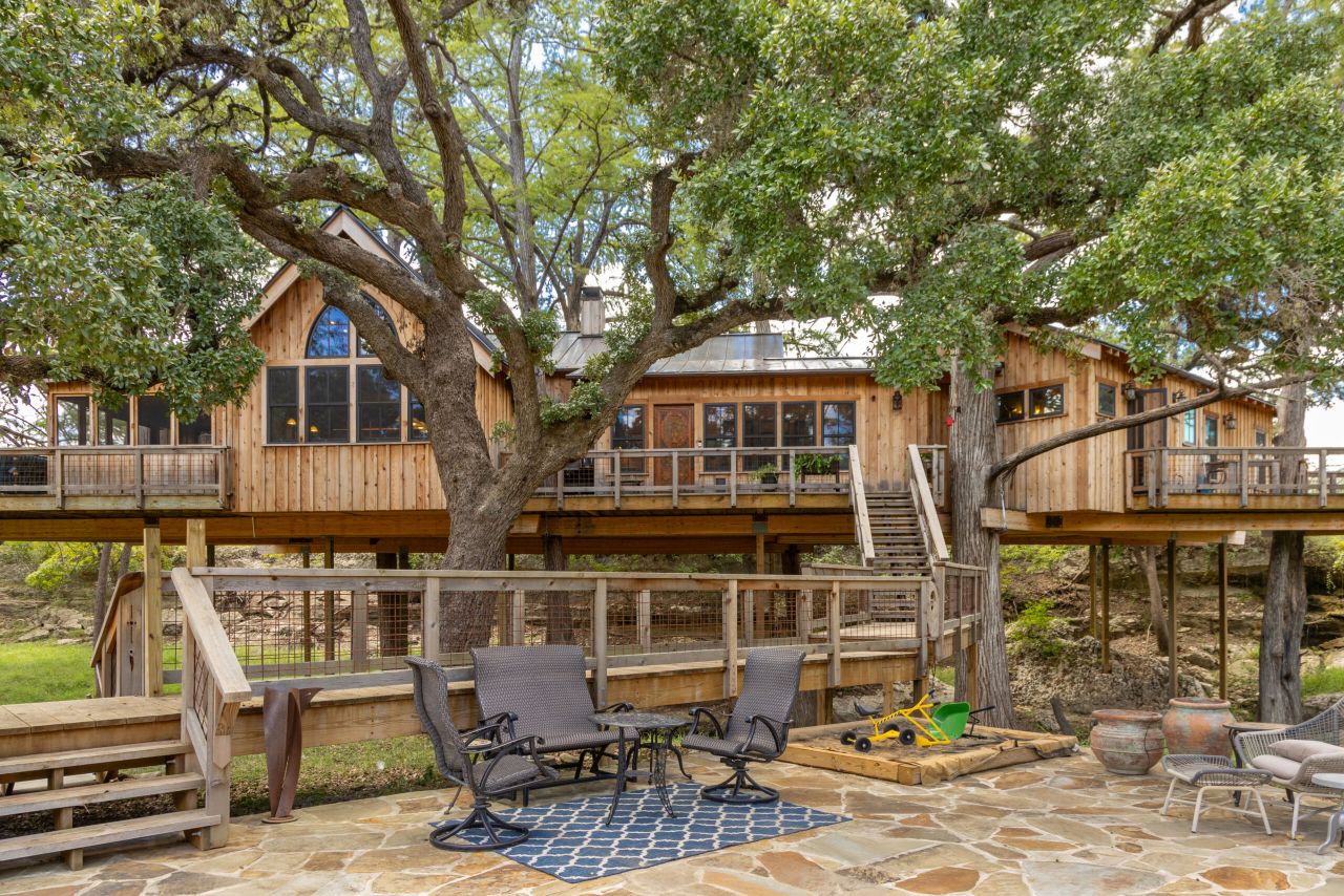 Cypress Mansion Biggest Built Yet by Nelson Treehouse in Texas Hill Country