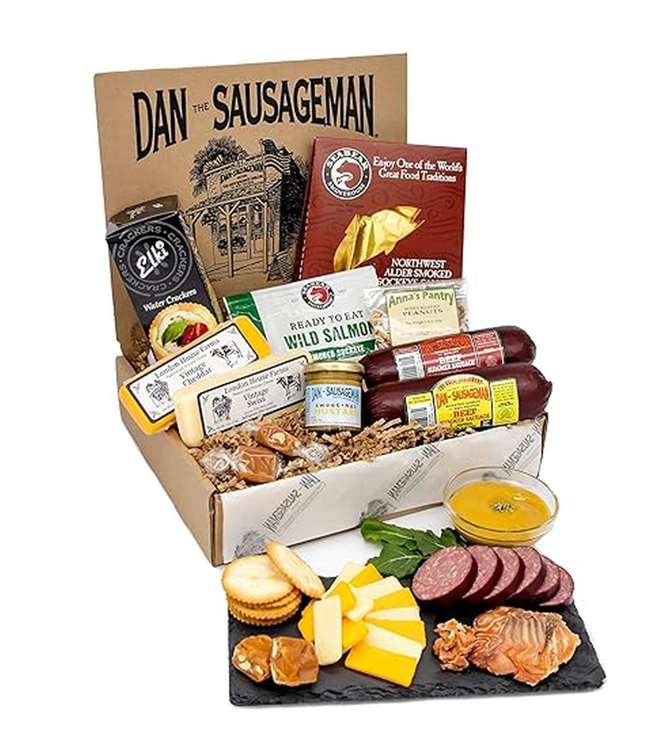DAN THE SAUSAGEMAN Northwest Necessities Snack Gift Basket