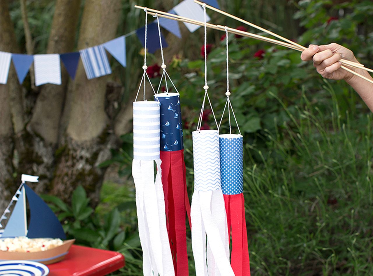 DIY Crepe Paper Windsocks
