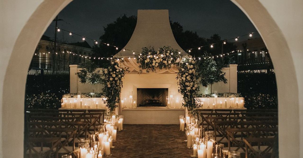 DIY Home Wedding Decor Ideas - Candle lit
