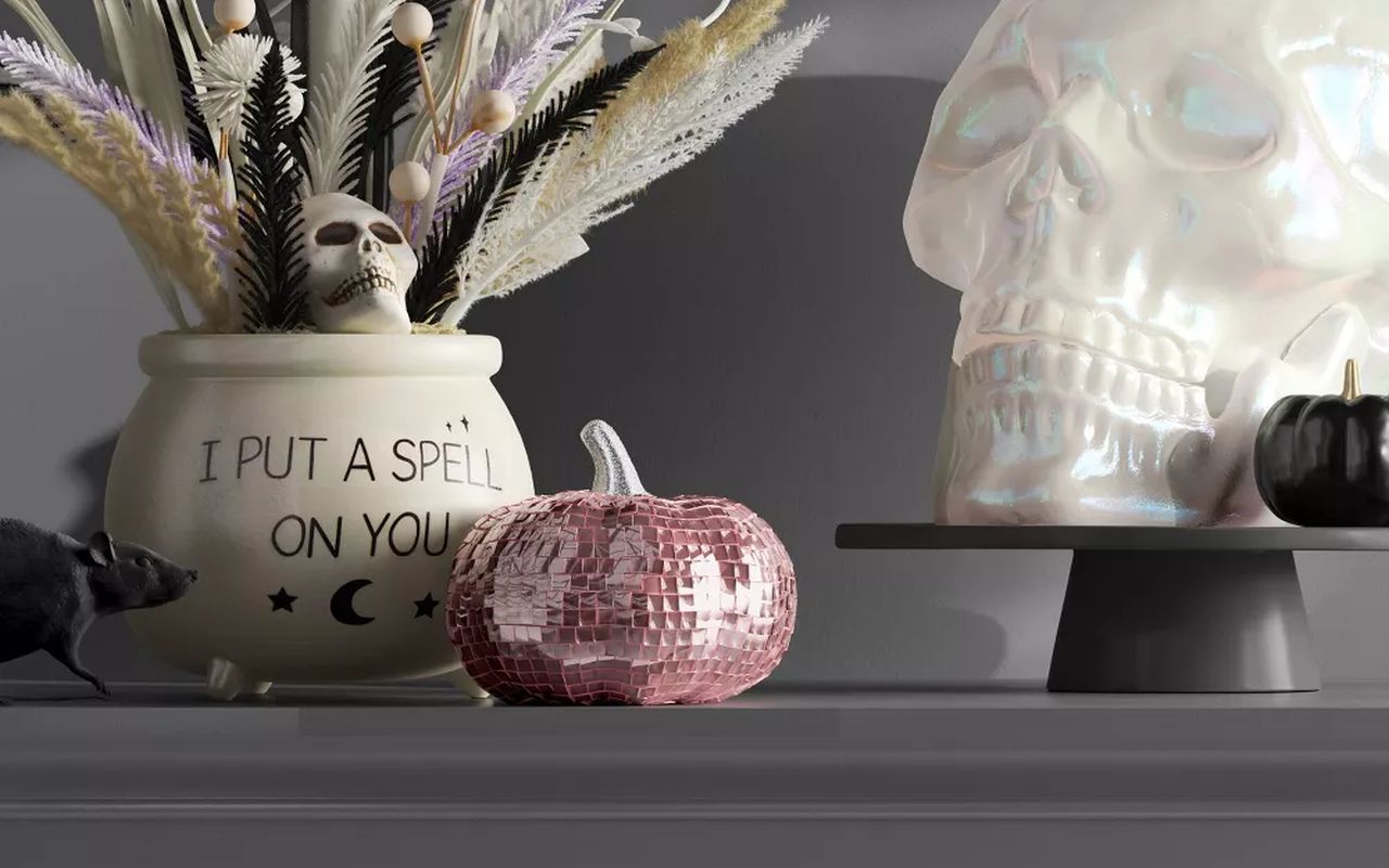 Disco Glass Pumpkin Figurine