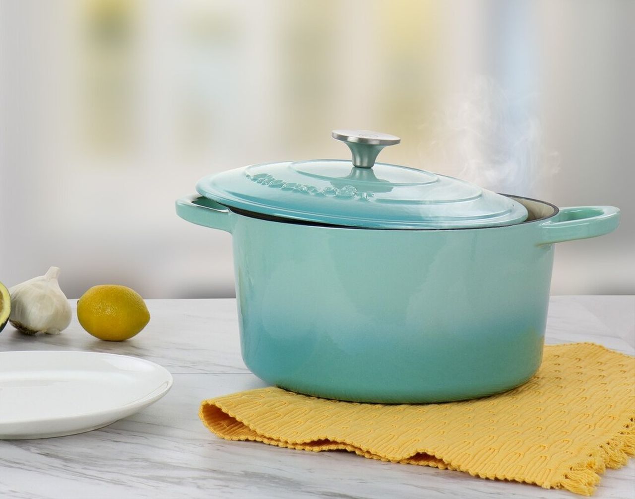 Early Prime Day Kitchen Deals 2025 - Crock Pot Artisan 5-Quart Enameled Cast Iron Round Dutch Oven
