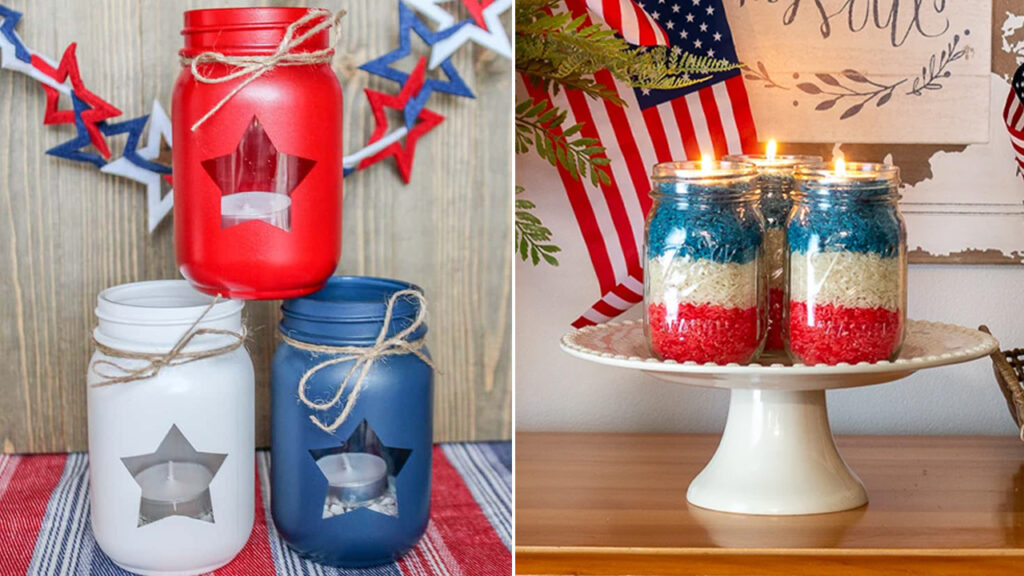 Easy Peasy 4th of July Mason Jar Decoration Ideas
