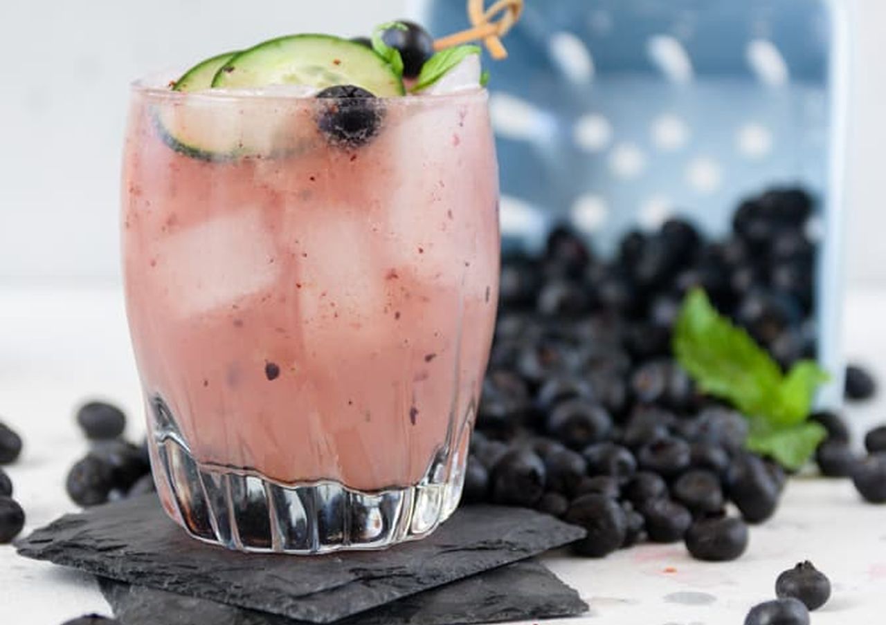 Father's Day Cocktail Ideas- Berry-Cucumber Moscow Mule