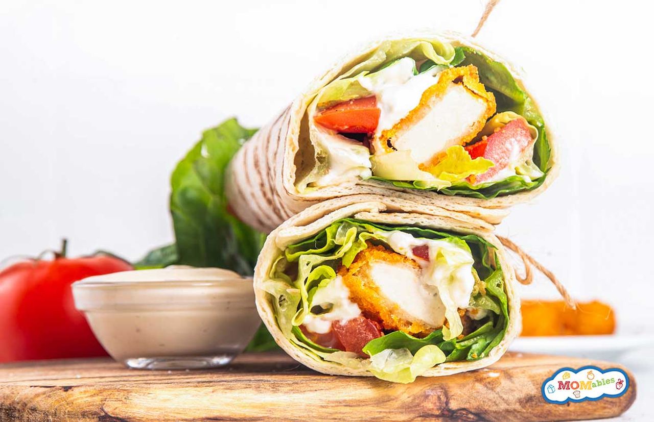 Father's Day Lunch Ideas- Chicken Nugget Wrap