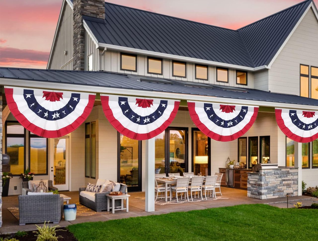 Fudragtn American Pleated Fan Flag