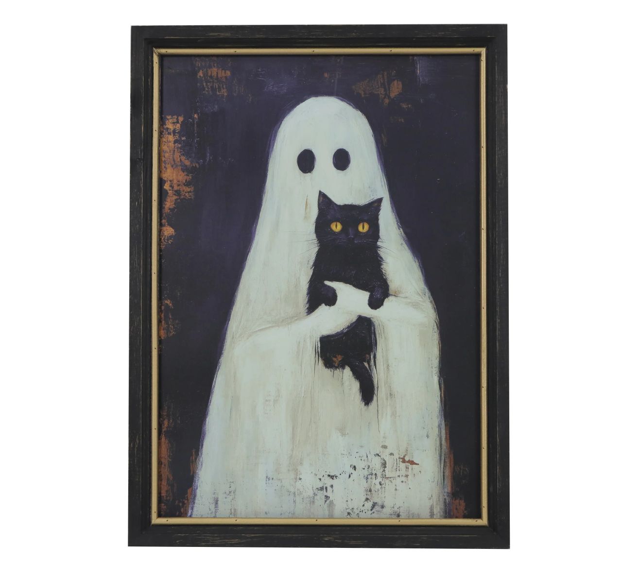 Ghost with cat wall décor