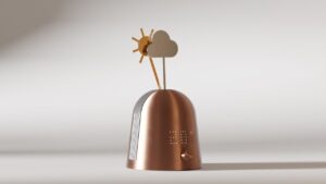 Gustav Rosén and KLONG Mechanical Weather Station With Arms and Symbols