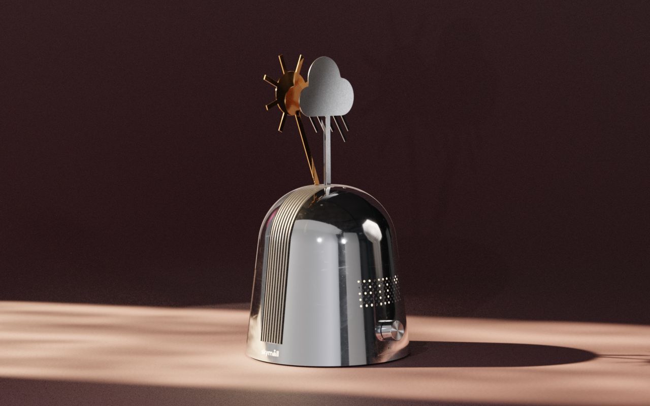 Gustav Rosén and KLONG Mechanical Weather Station With Arms and Symbols