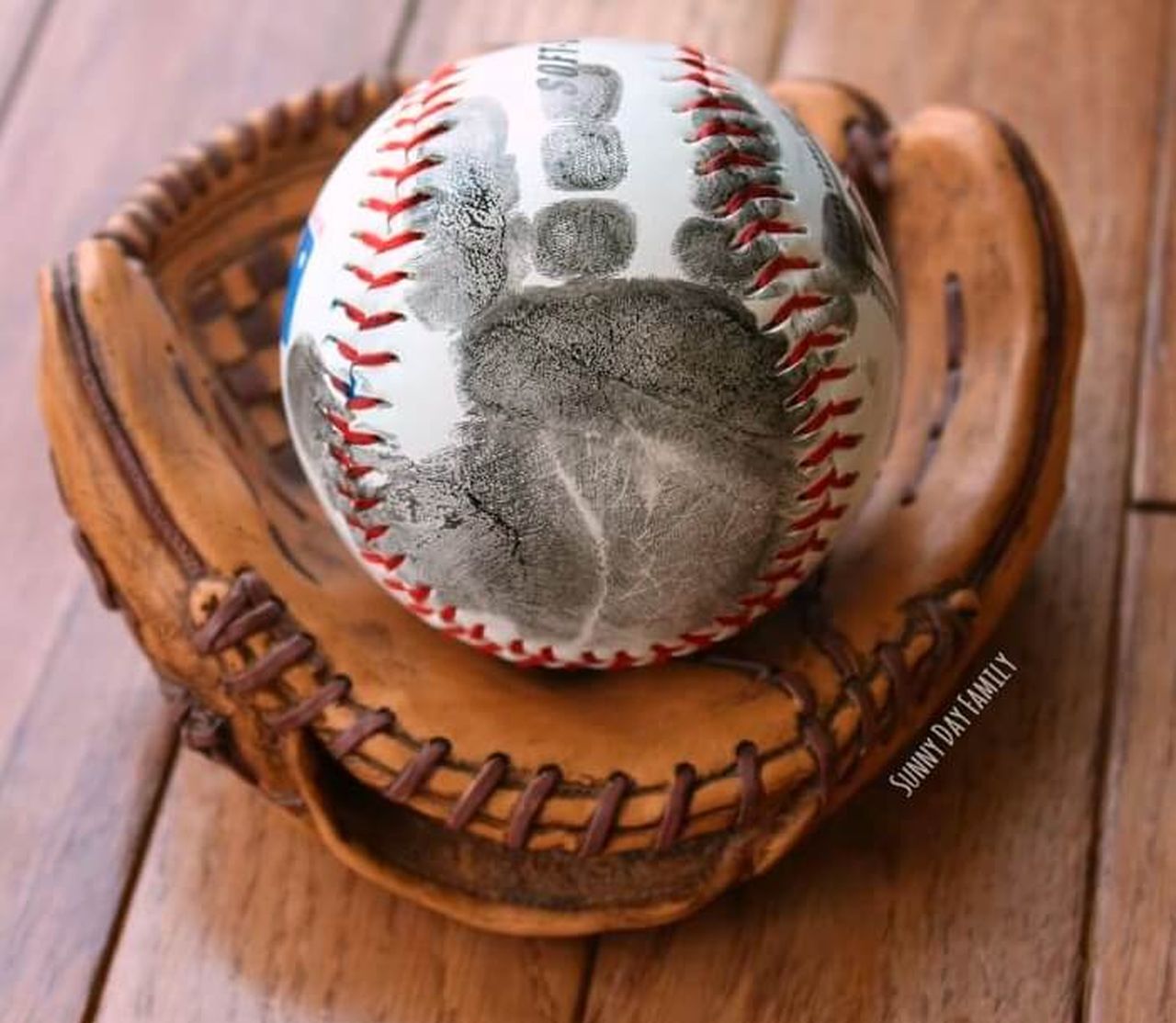 Handprint Baseball Father's Day Gift
