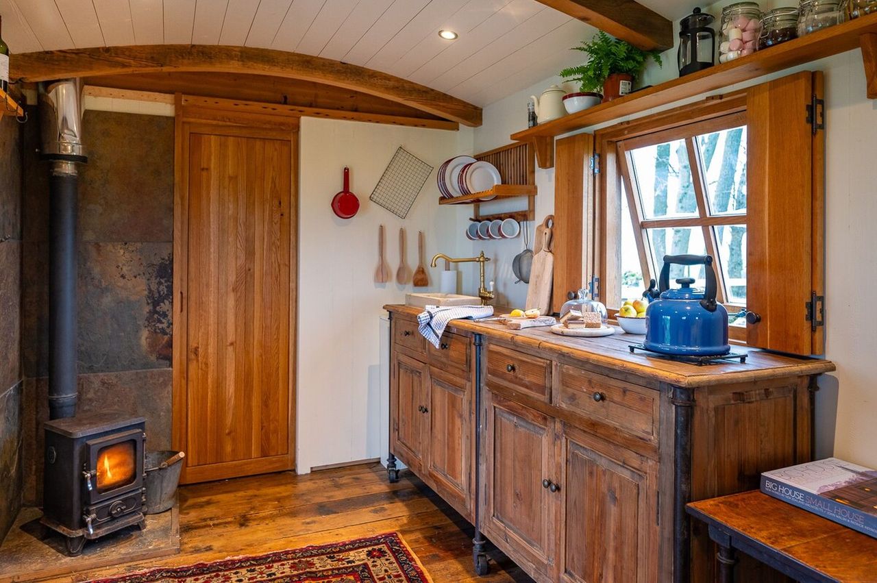 Interior of Shearers Quarters Cabin in Belsay, United Kingdom